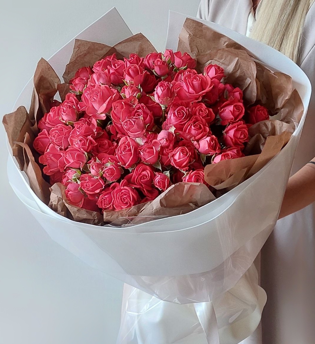 Кустовая роза Букет Краски зари