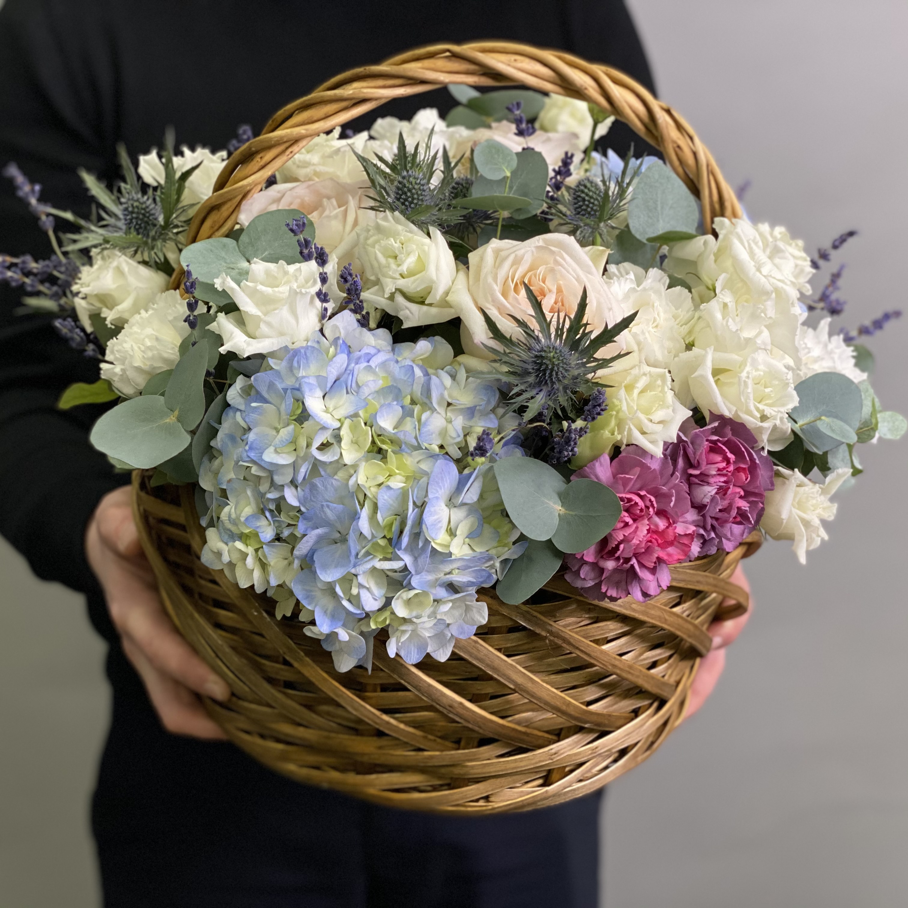 Лаванда Корзина цветов Золотой ключик