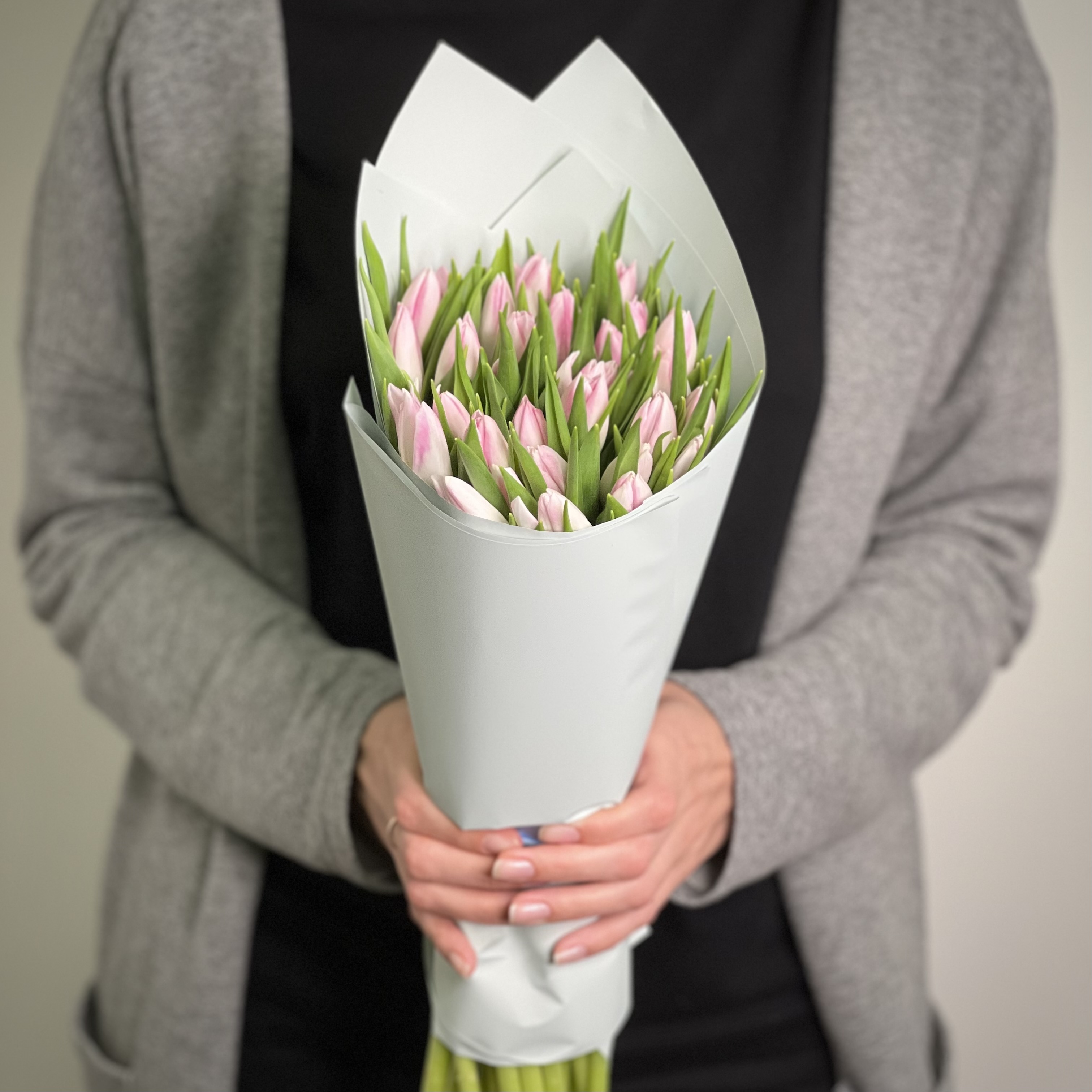 Тюльпаны Букет из 31 розового тюльпана