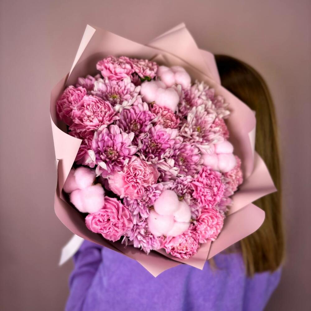 Гвоздики Букет Розовая нежность