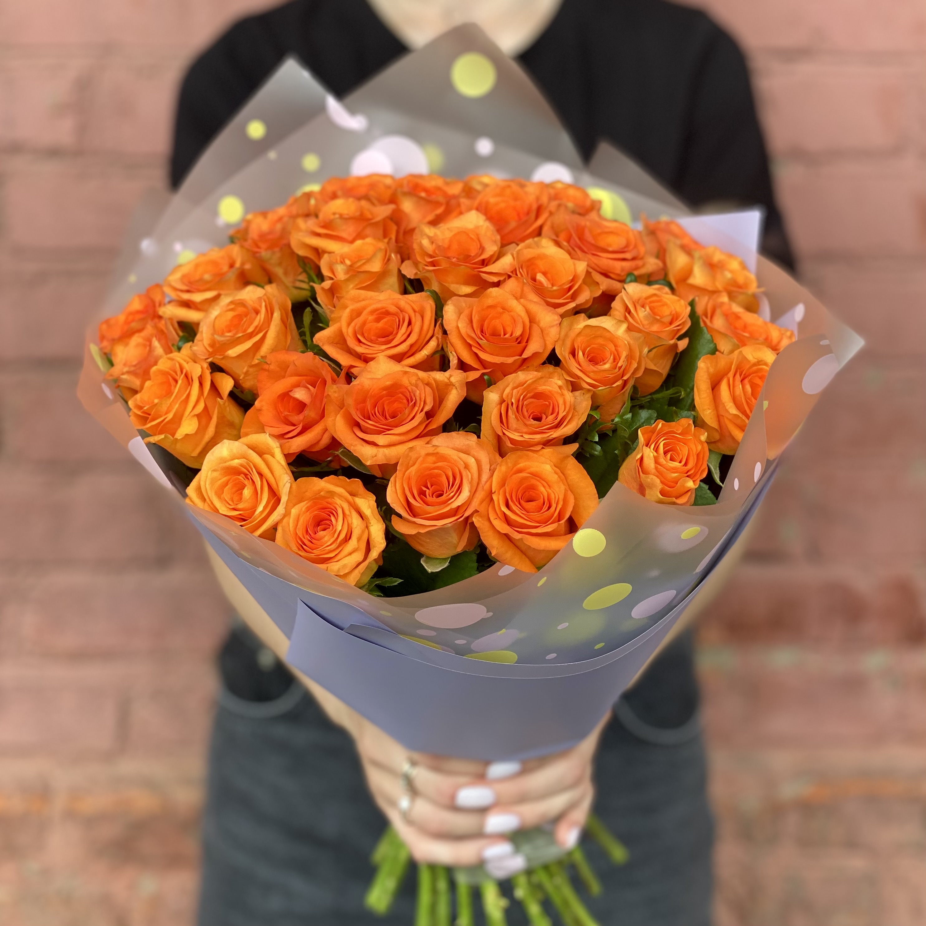 Букет из 35 оранжевых роз (40 см) 023332 1