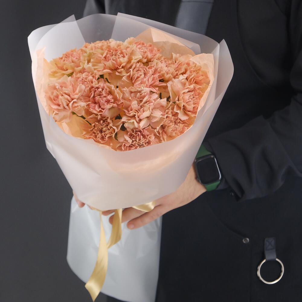 Гвоздики Букет Янтарный поцелуй