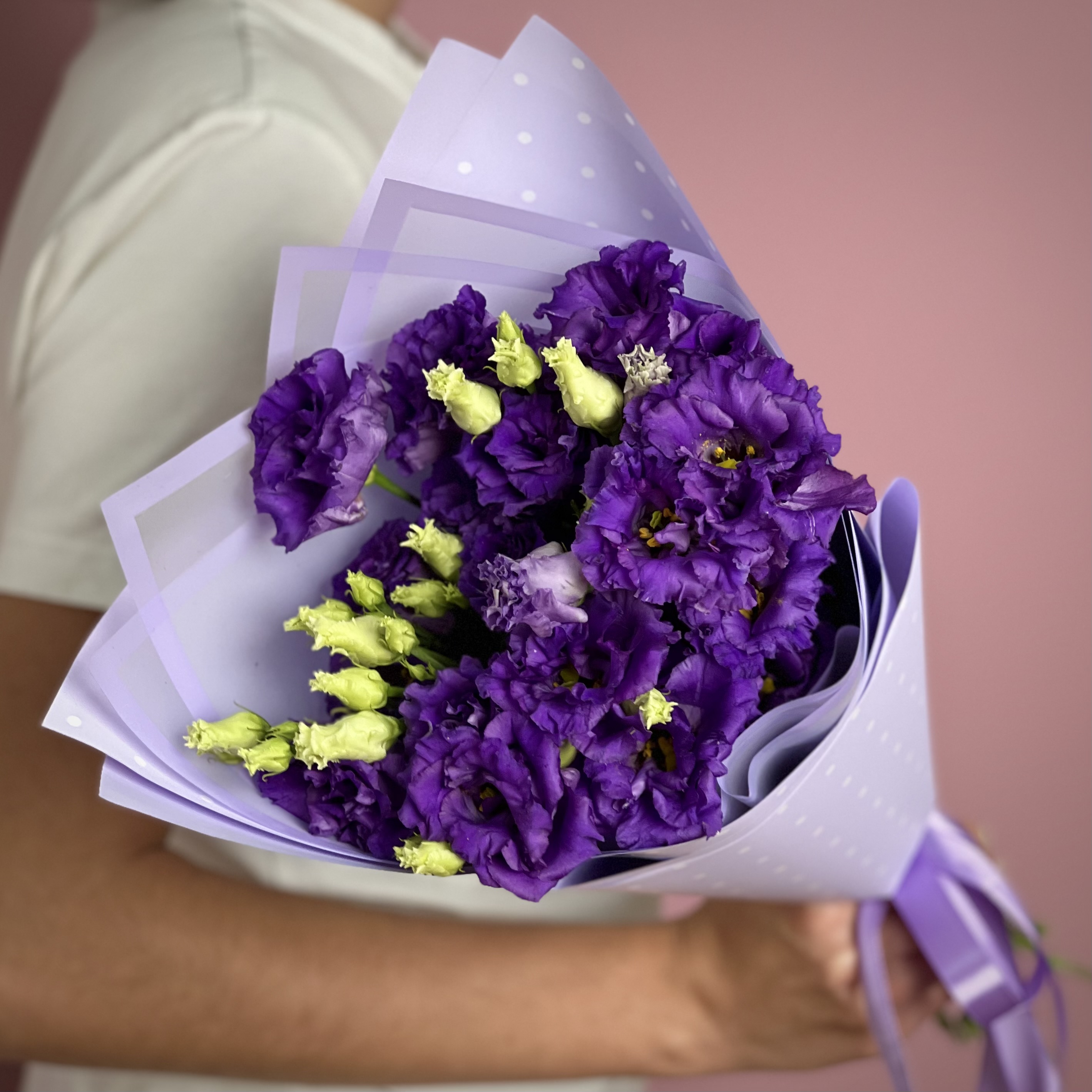 Эустома Букет из 7 фиолетовых эустом