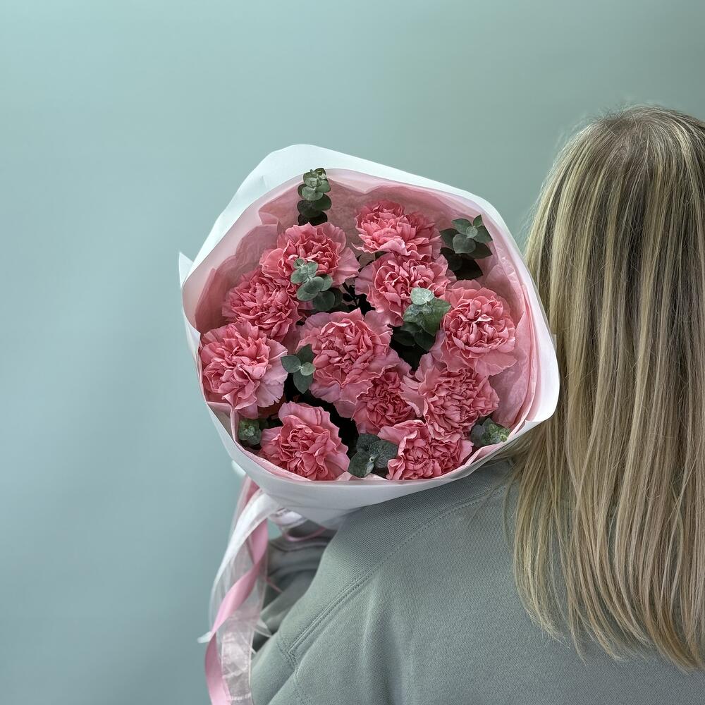 Гвоздики Букет Клубничный пломбир