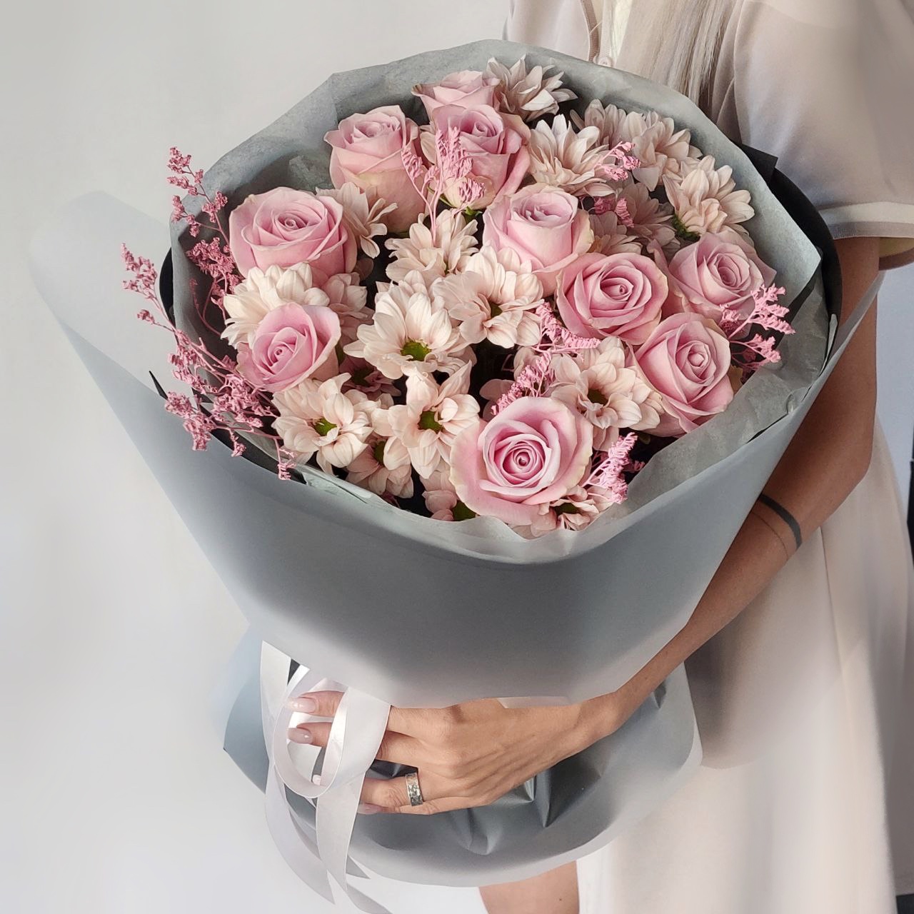 Букеты из роз Букет Розовый эликсир