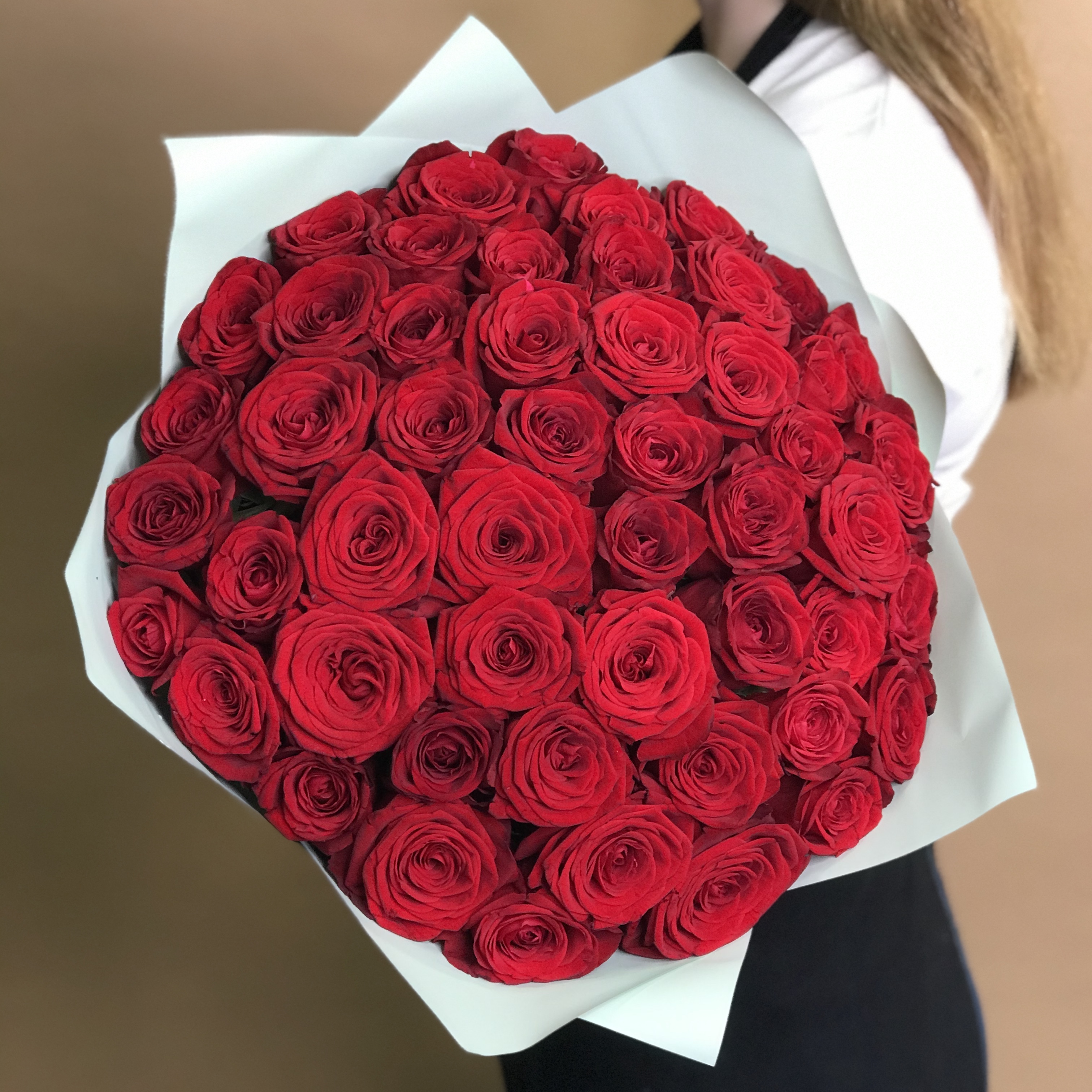 Розы Букет из 51 красной розы (50 см)