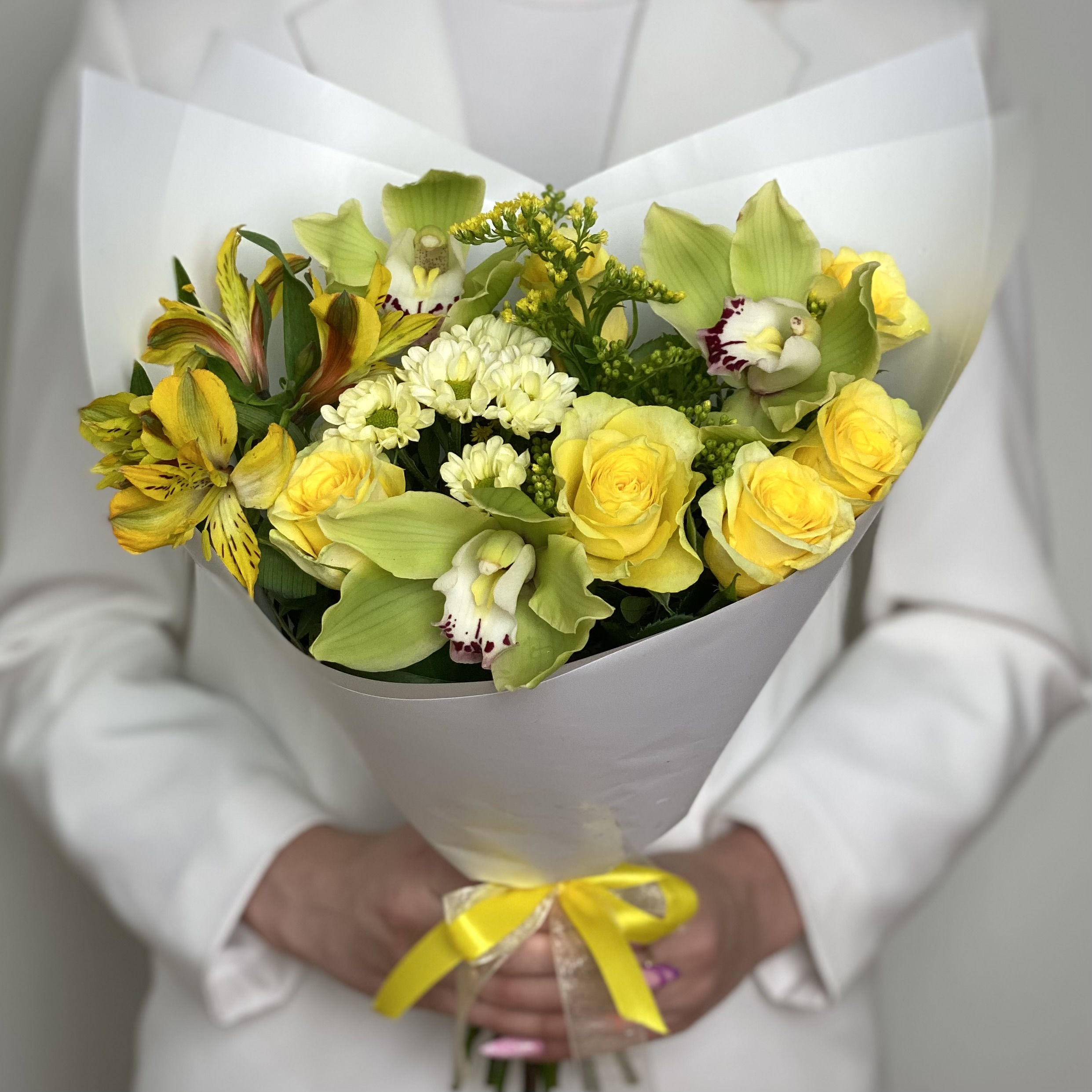 Орхидеи Букет Лимонад