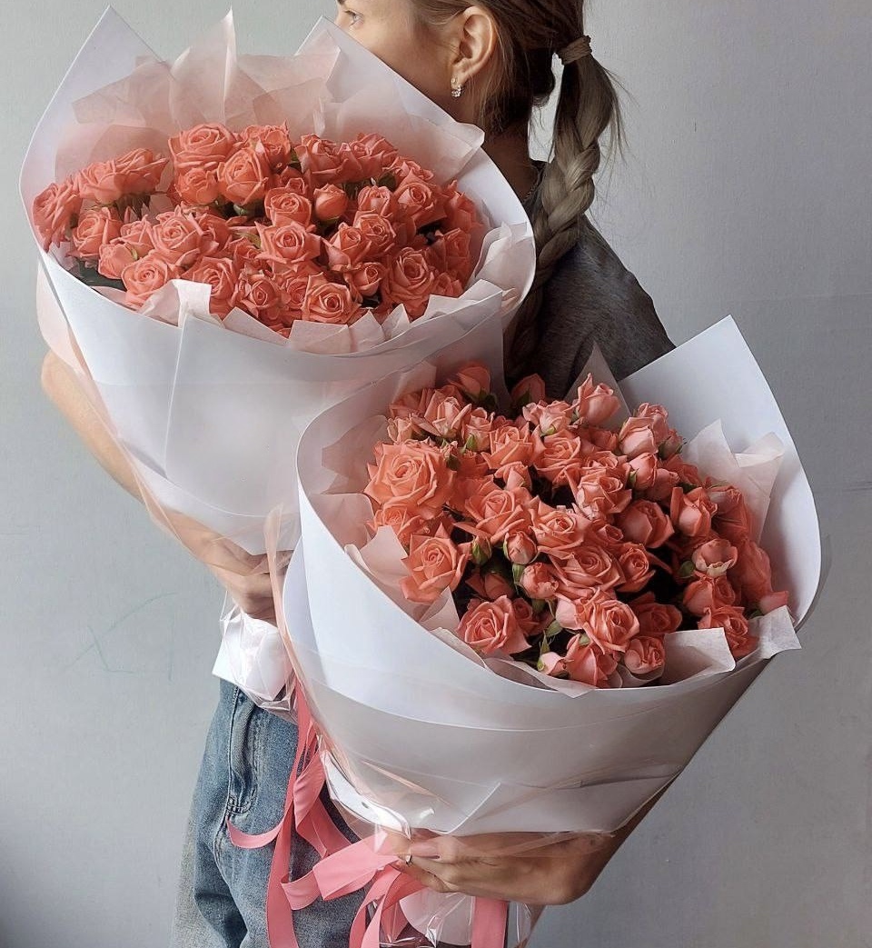 Кустовая роза Букет Ласковый вечер