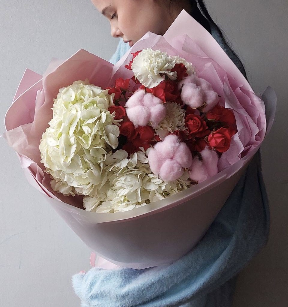 Гортензии Букет Шелковый путь