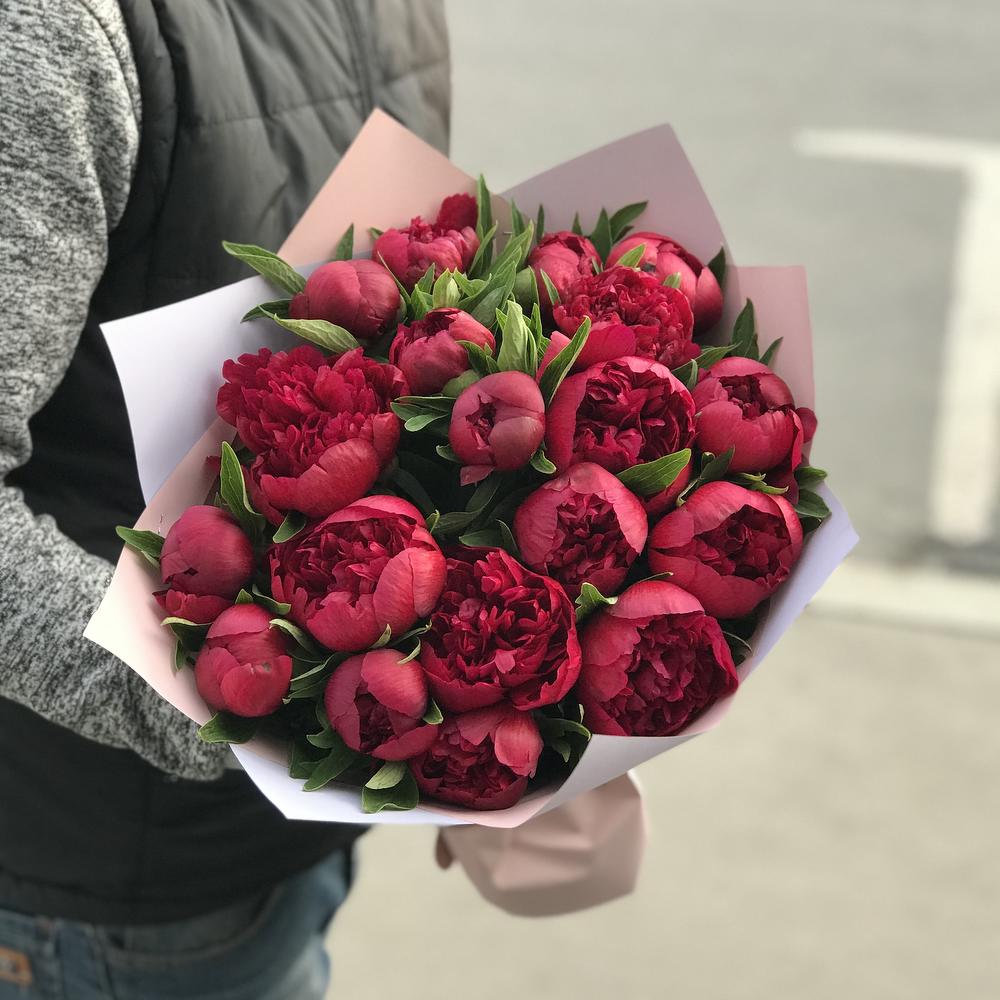 Пионы Букет Касание
