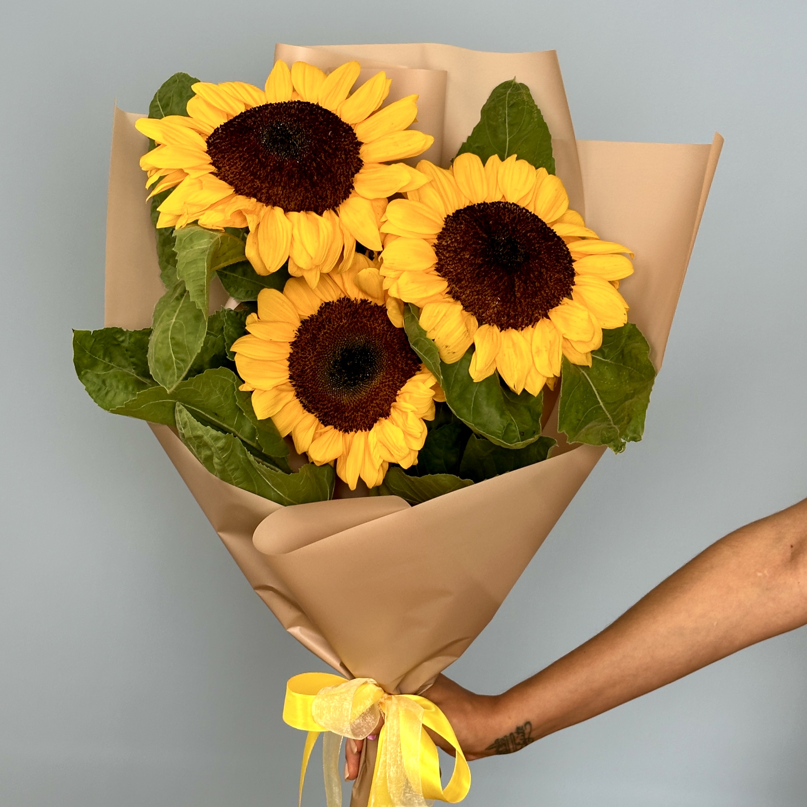 Подсолнухи Букет из 3 подсолнухов