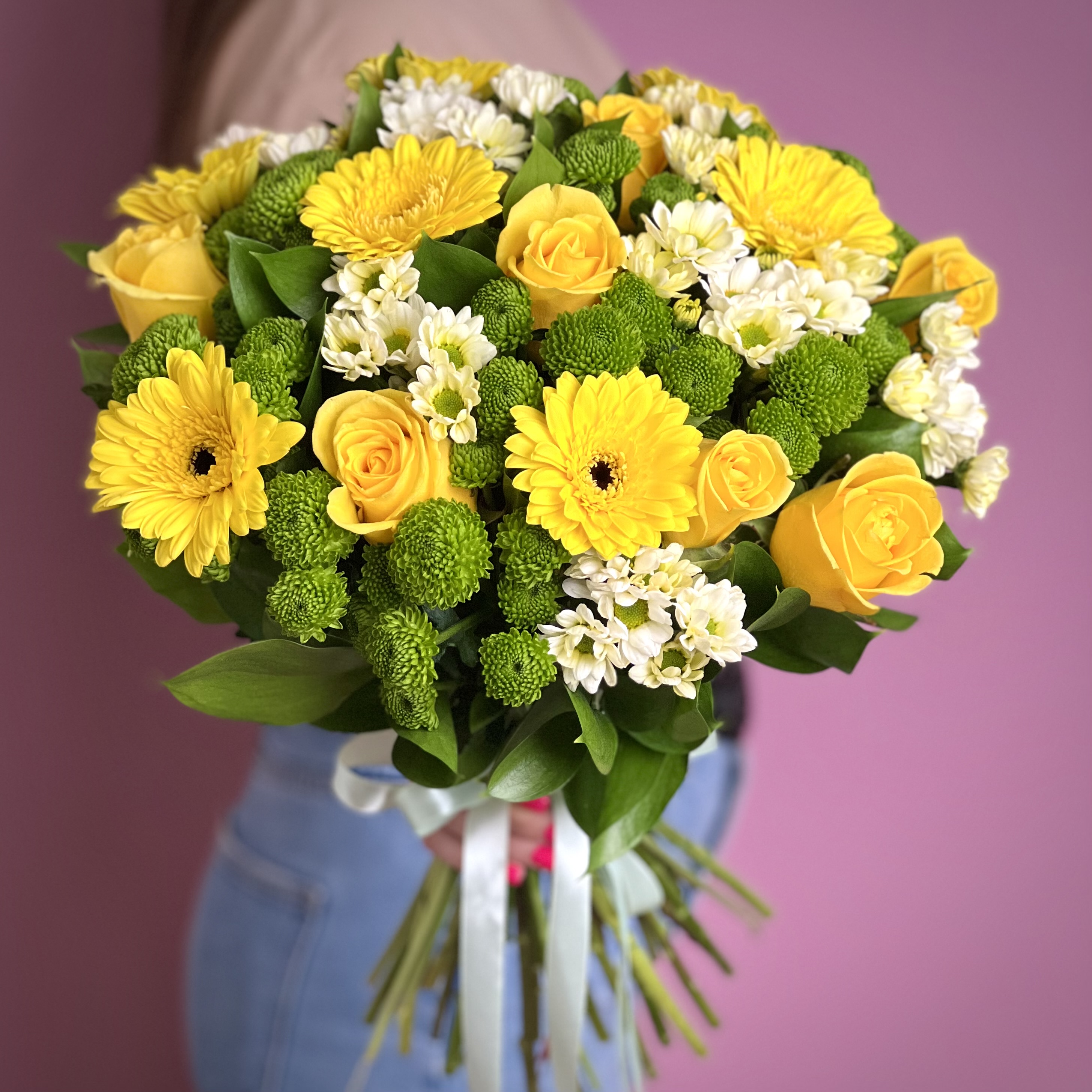 Хризантемы Букет Солнечный День