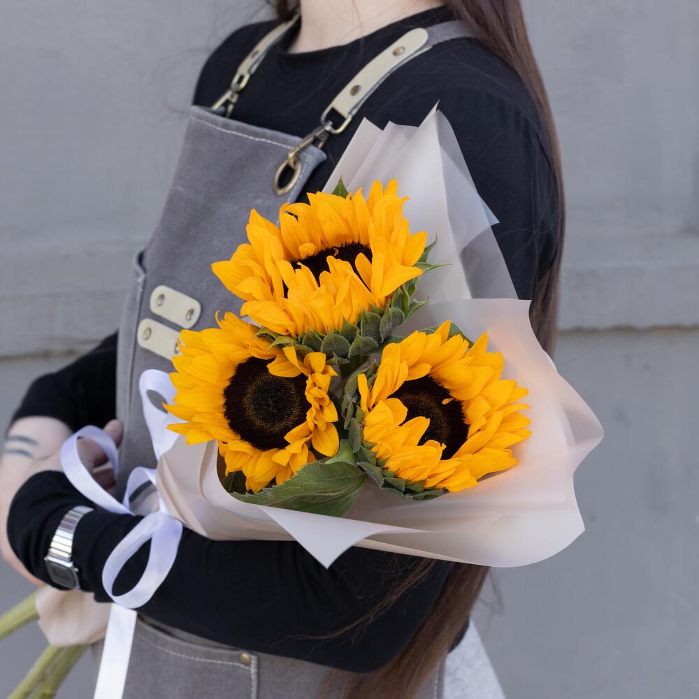 Подсолнухи Букет Солнечные блики