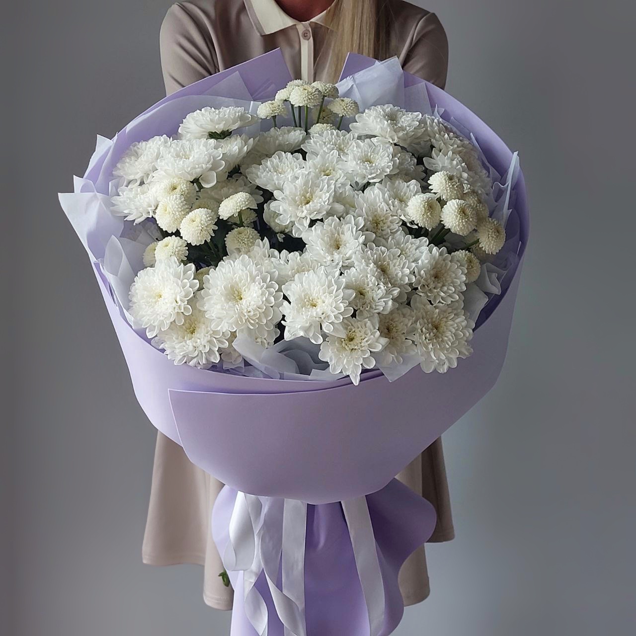 Хризантемы Букет Облачный поцелуй