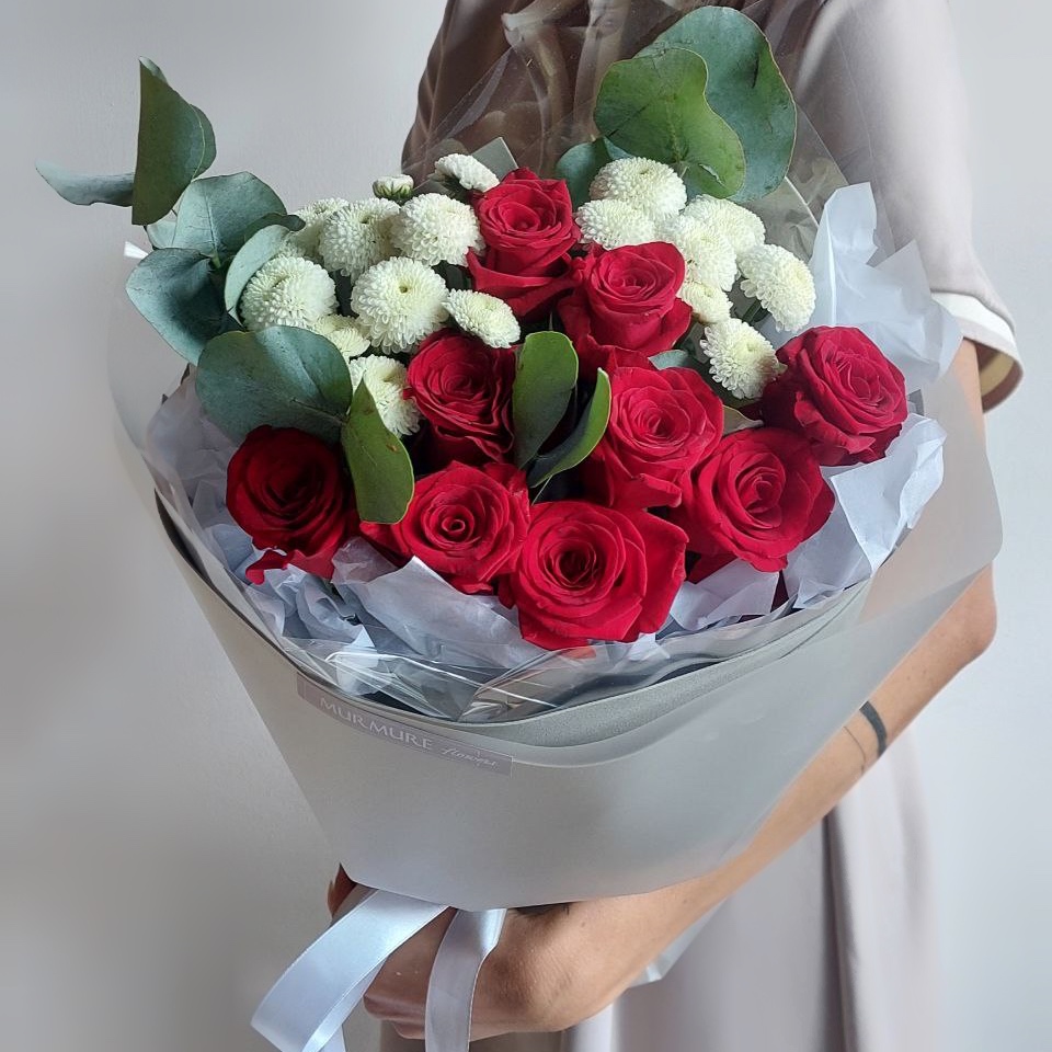 Букеты из роз Букет Пылающий штиль