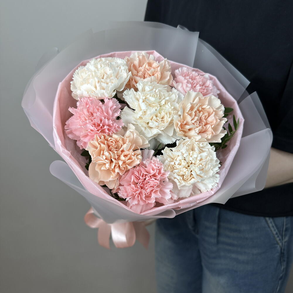 Гвоздики Букет Кремовая ласка