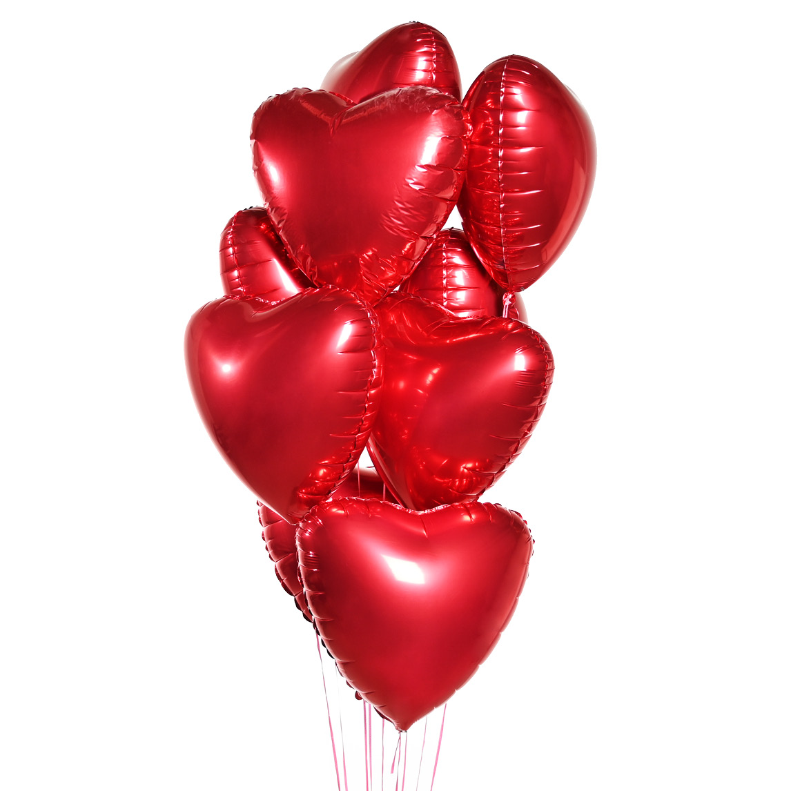 шары воздушные 10шт металл 9 микс Воздушные шары Сердце 9 шт.