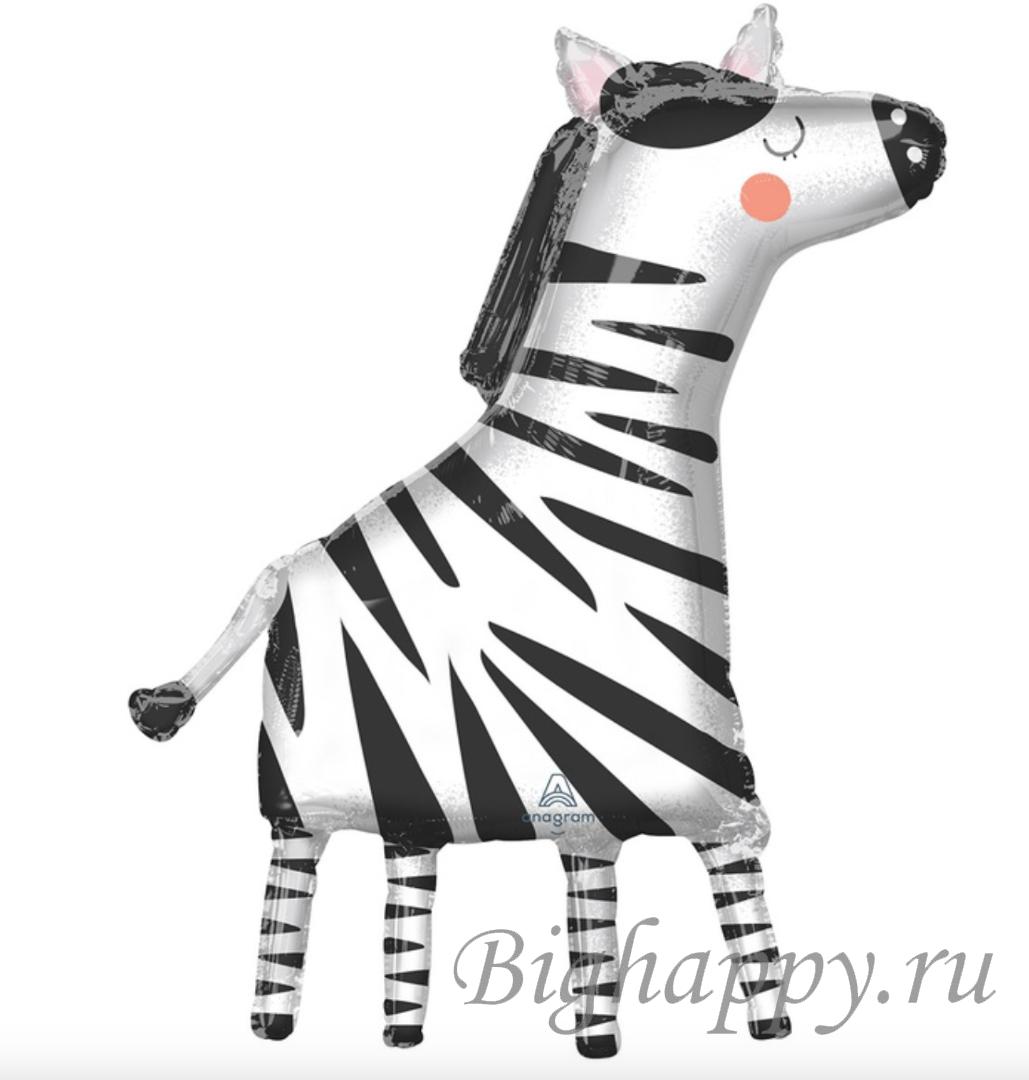 Для crm Фольгированный шар "Забавная зебра"