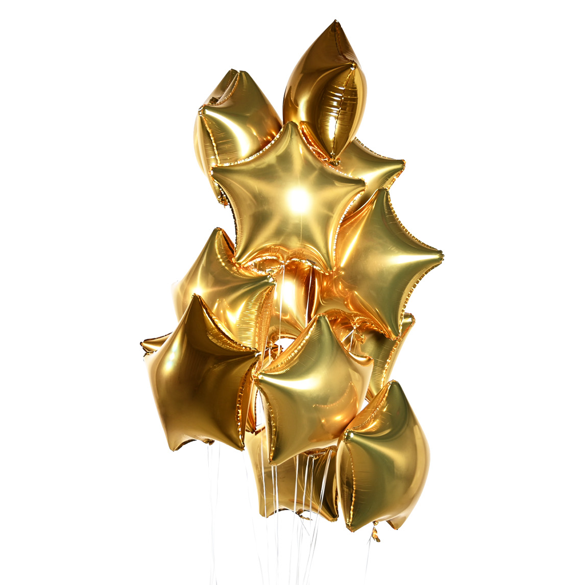 Воздушные шары Звезды (золото) 15 шт. надувные воздушные шары из фольги в форме сердца розовое золото 18 дюймов