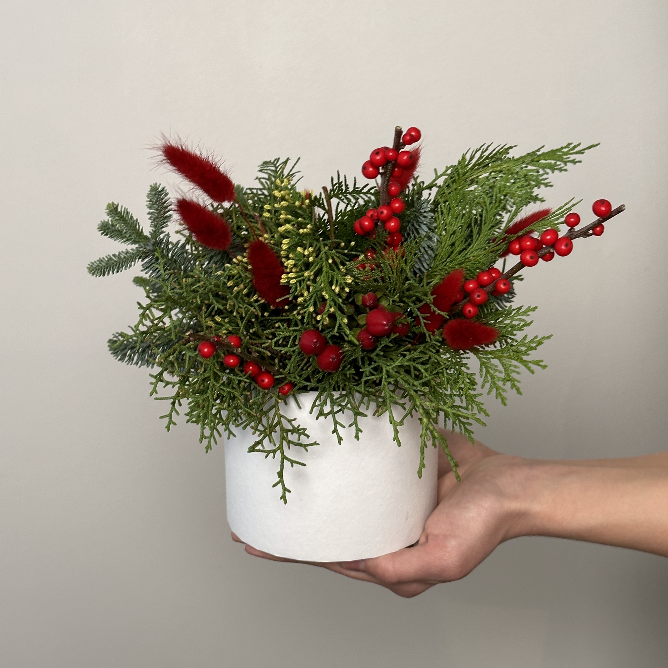 Новогодняя коллекция Новогодняя композиция в коробке Гриньетта