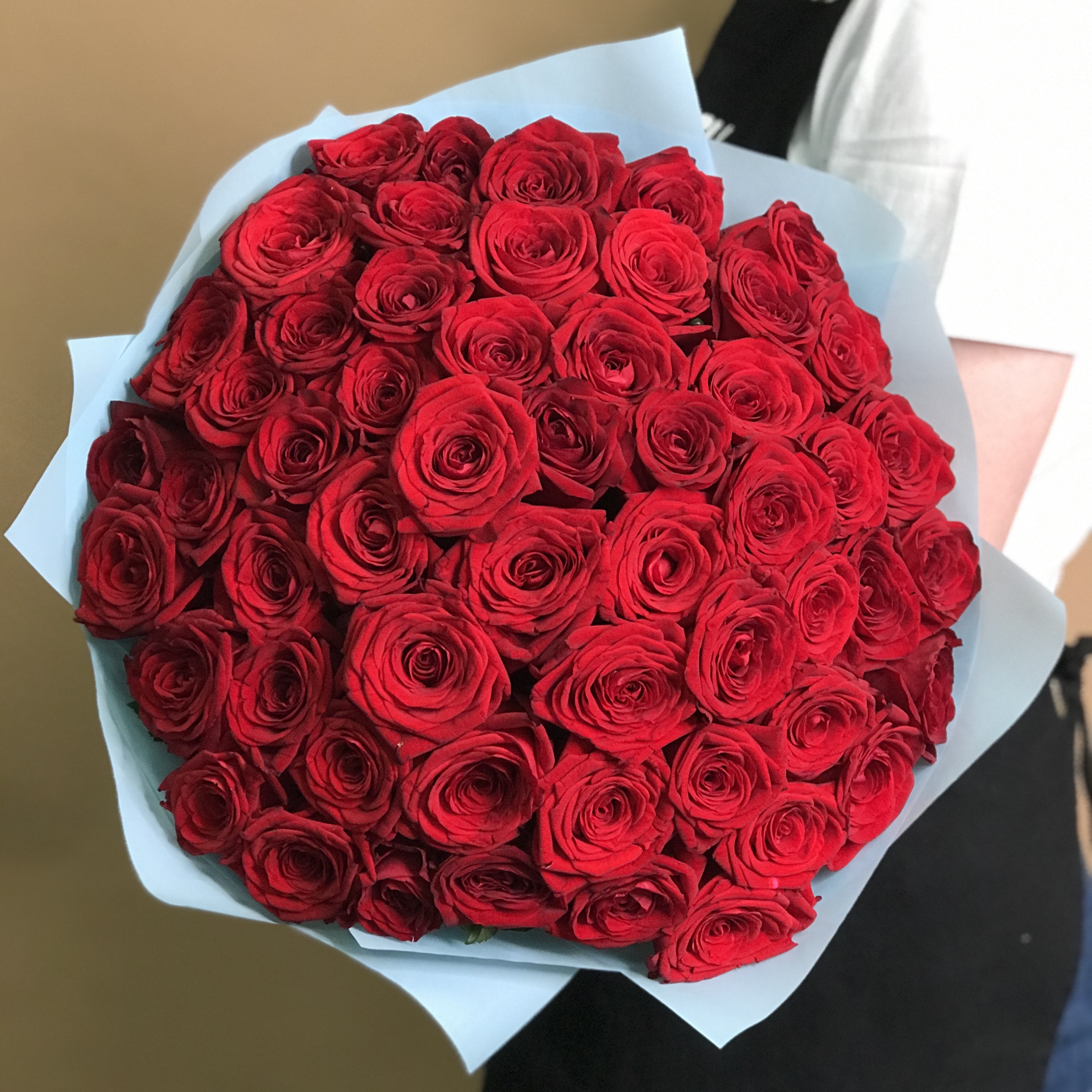 Розы Букет из 55 красных роз (40 см)