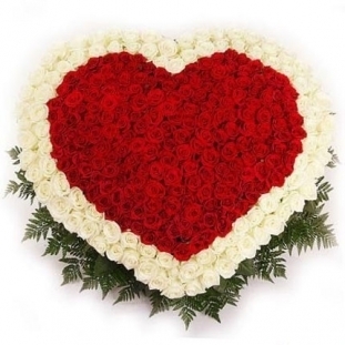 Композиция Сердце из 251 розы цена и фото