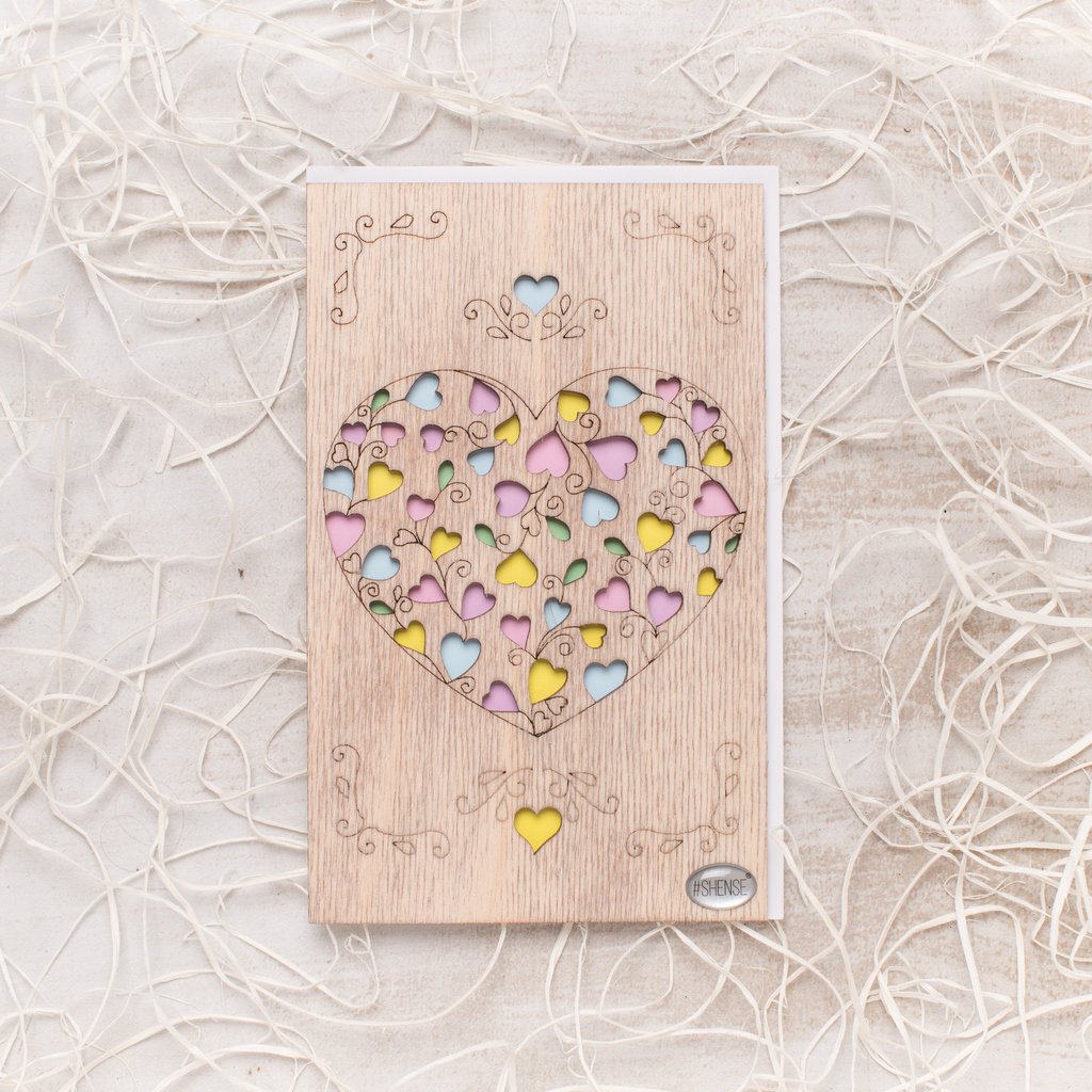 Открытка Shense «ажурное сердце» открытка shense ажурное сердце