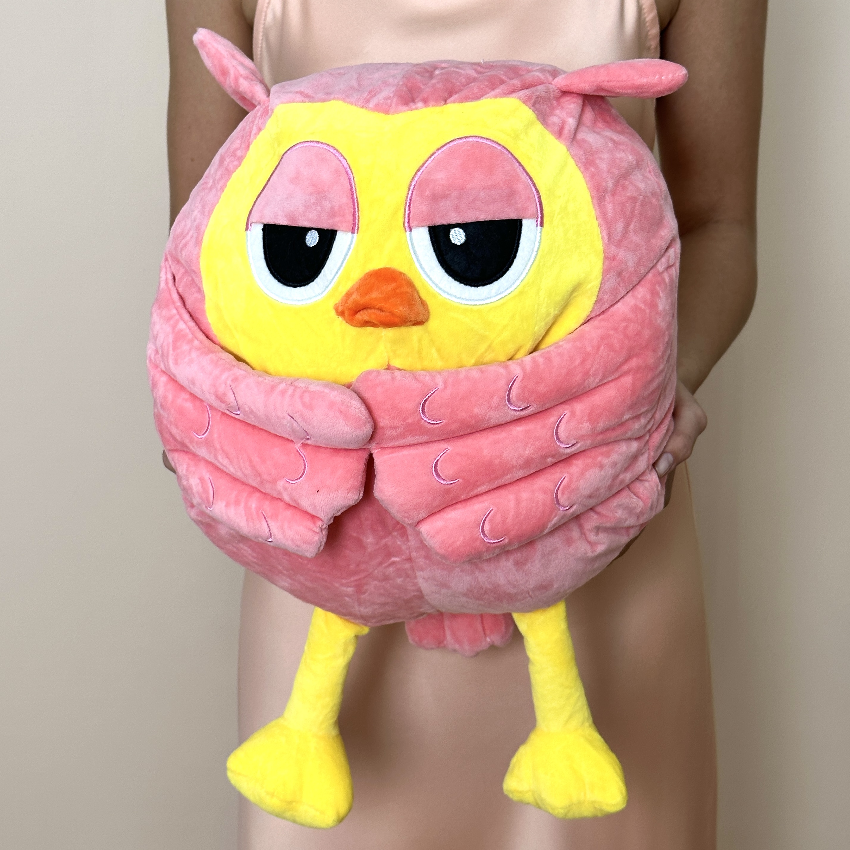 Сова-плед (розовая) плед игрушка сова