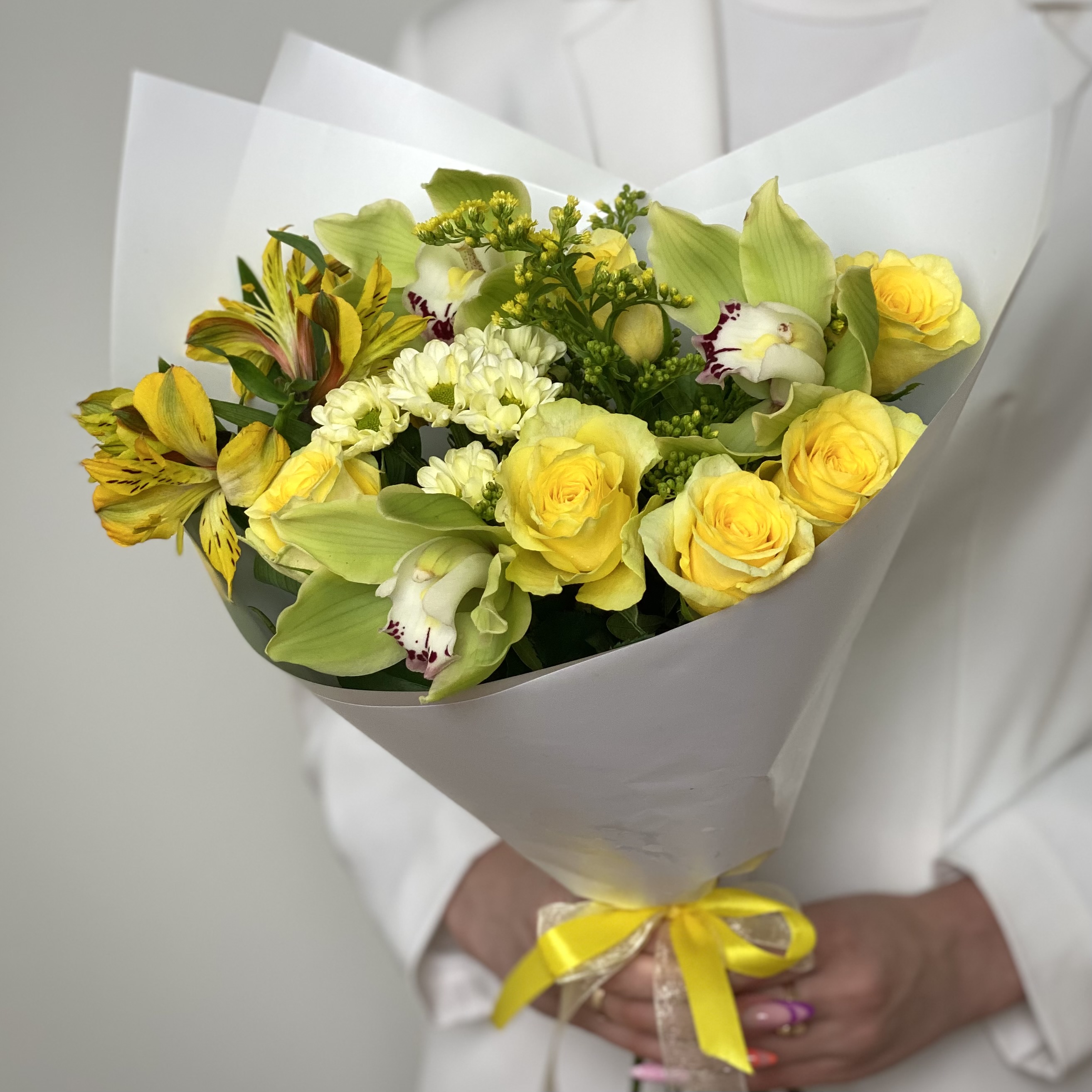 Орхидеи Букет Лимонад