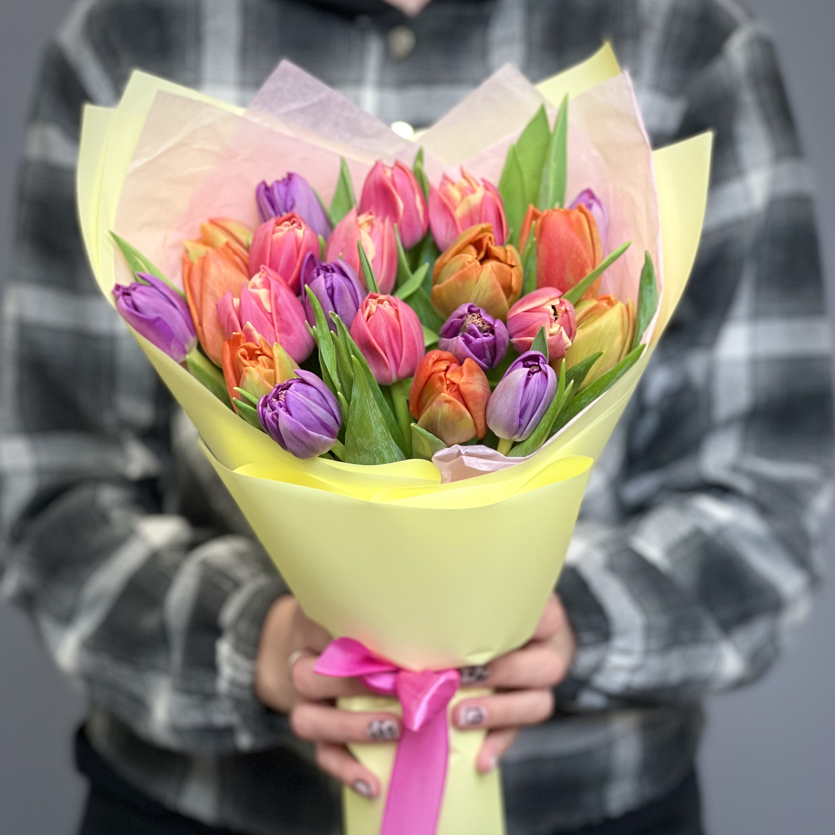 Тюльпаны Букет из 21 пионовидного тюльпана