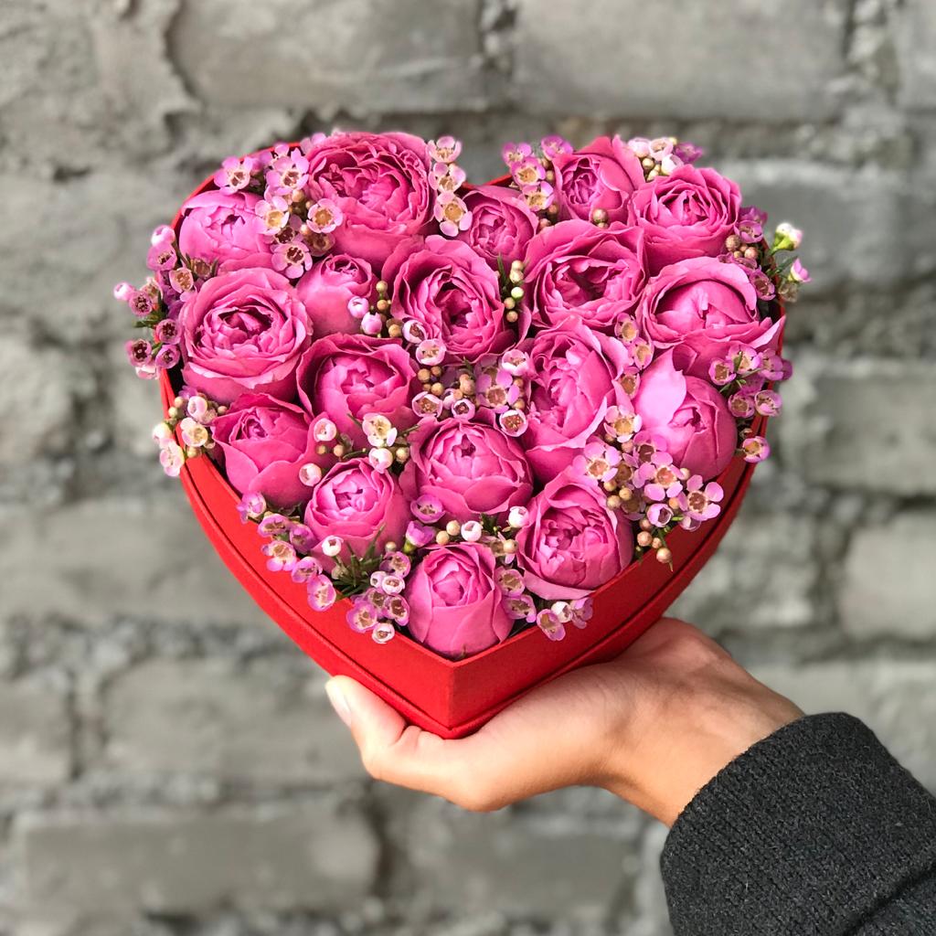 Insta букеты Композиция сердце Первая любовь