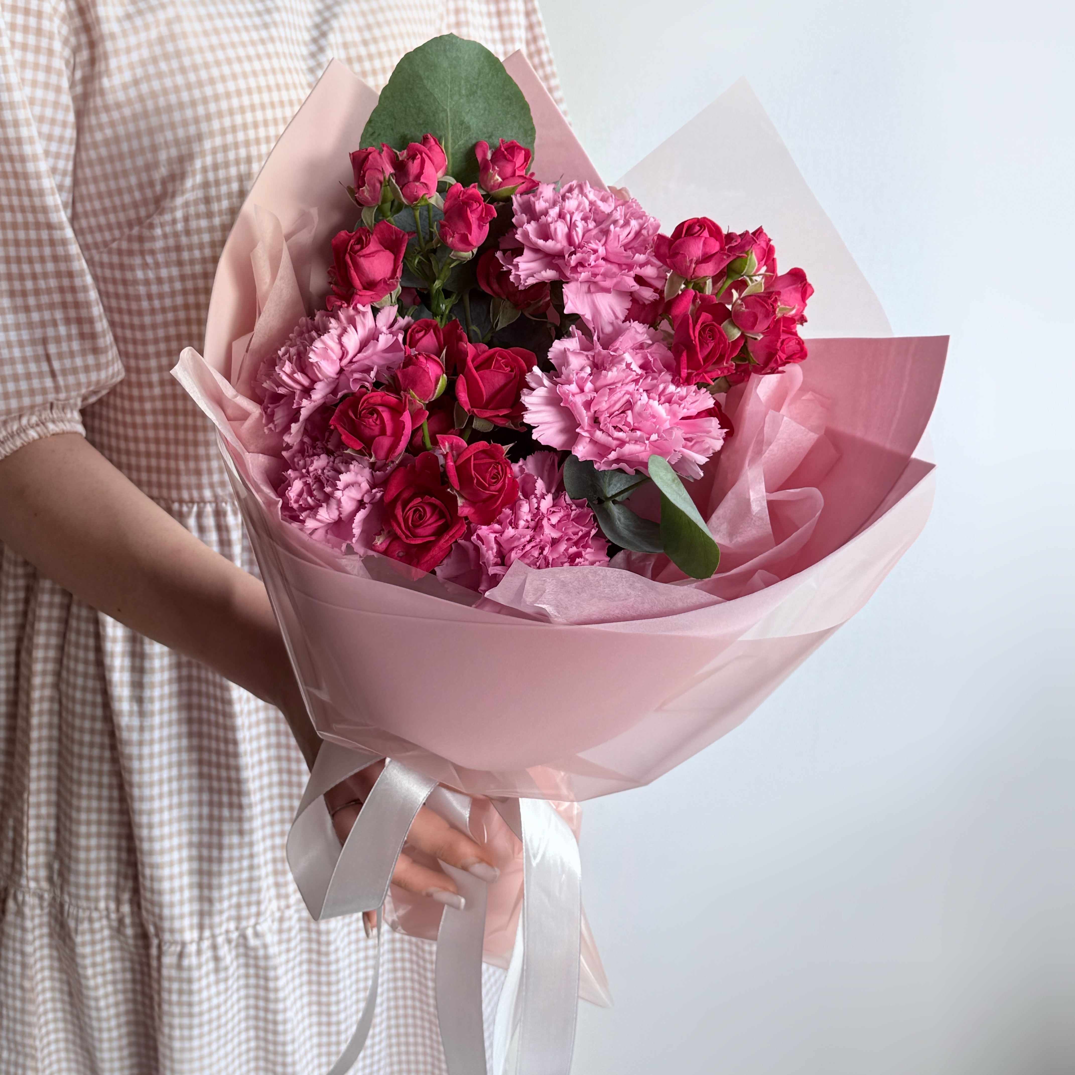 Гвоздики Букет Розовая роса