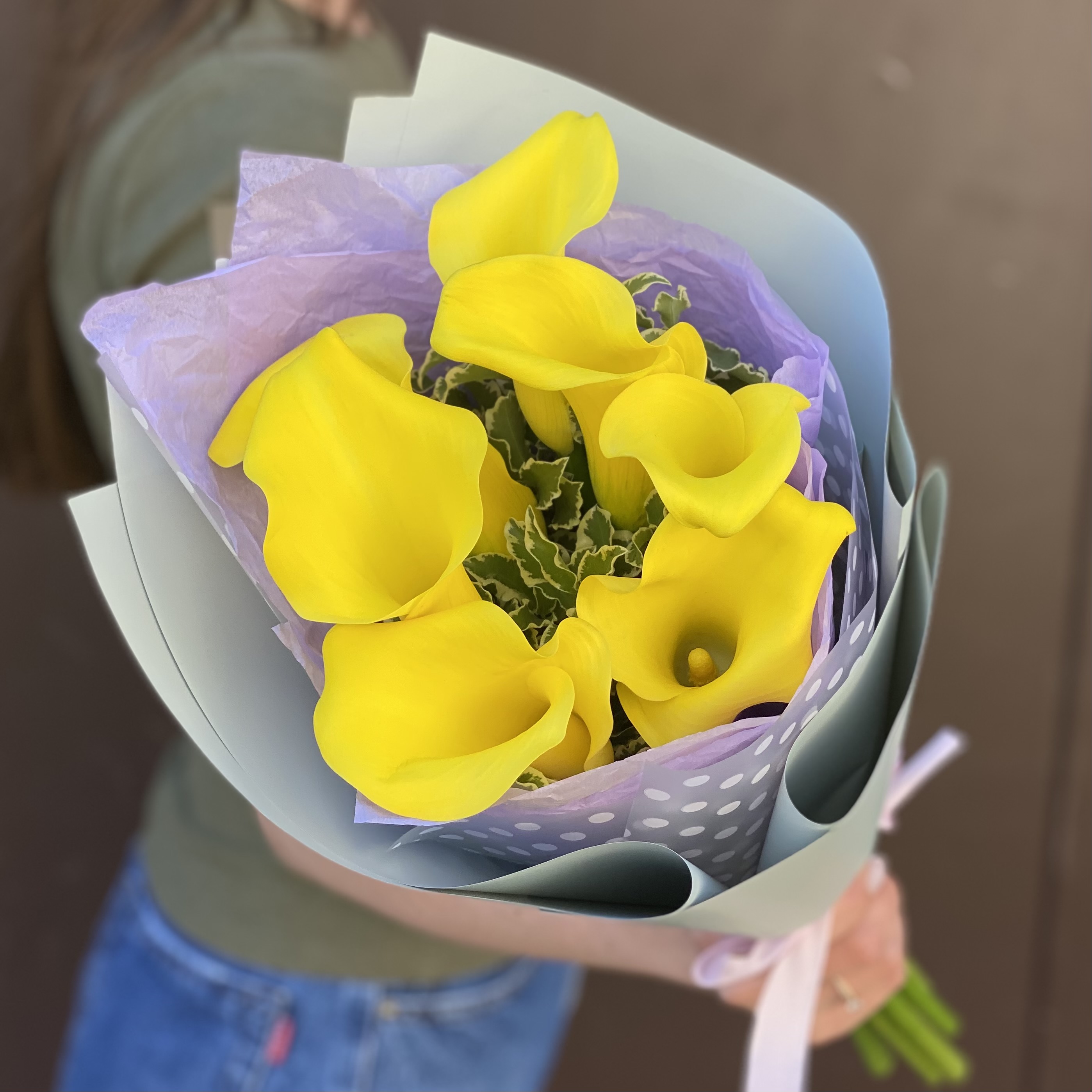 Каллы Букет из 7 желтых калл