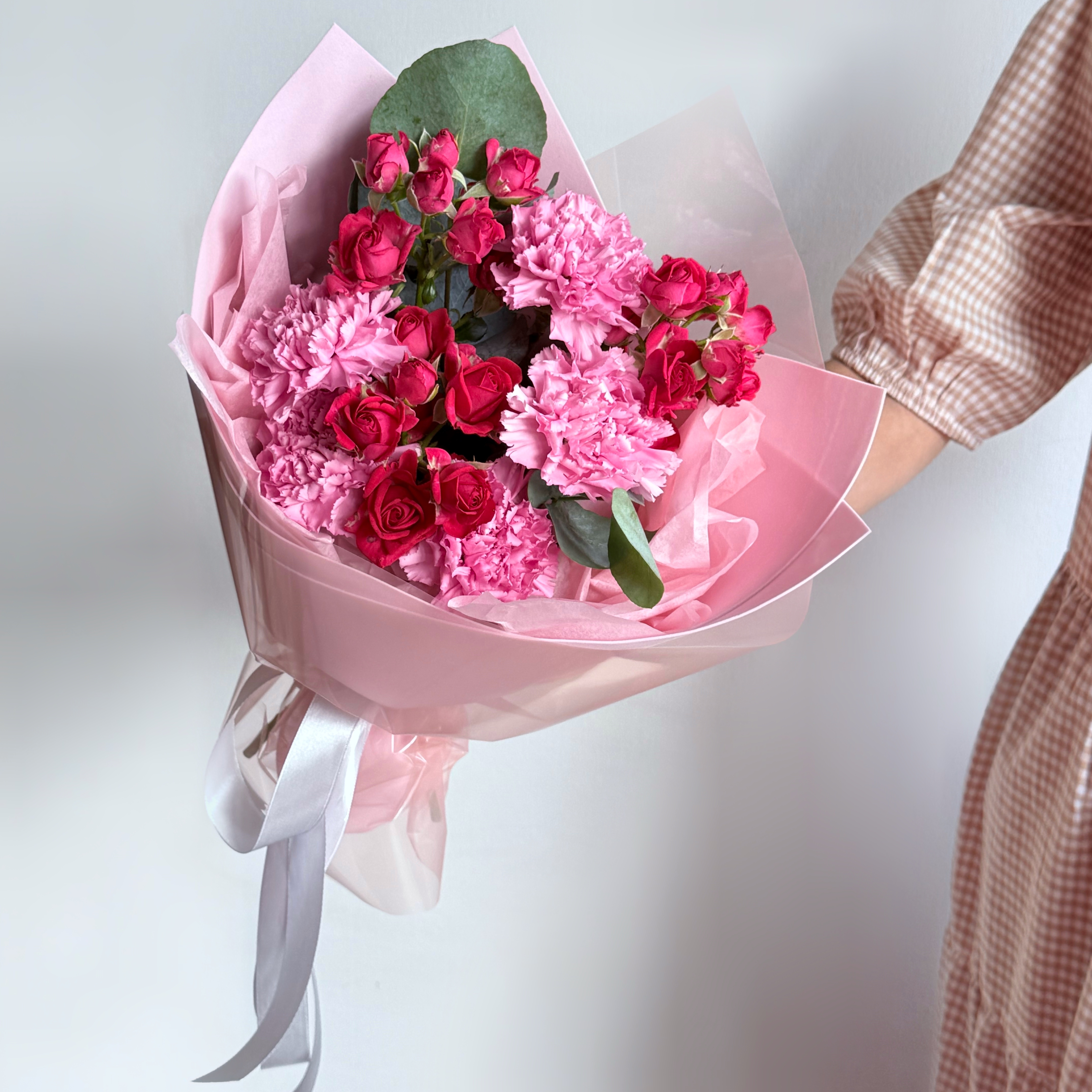 Гвоздики Букет Розовая роса
