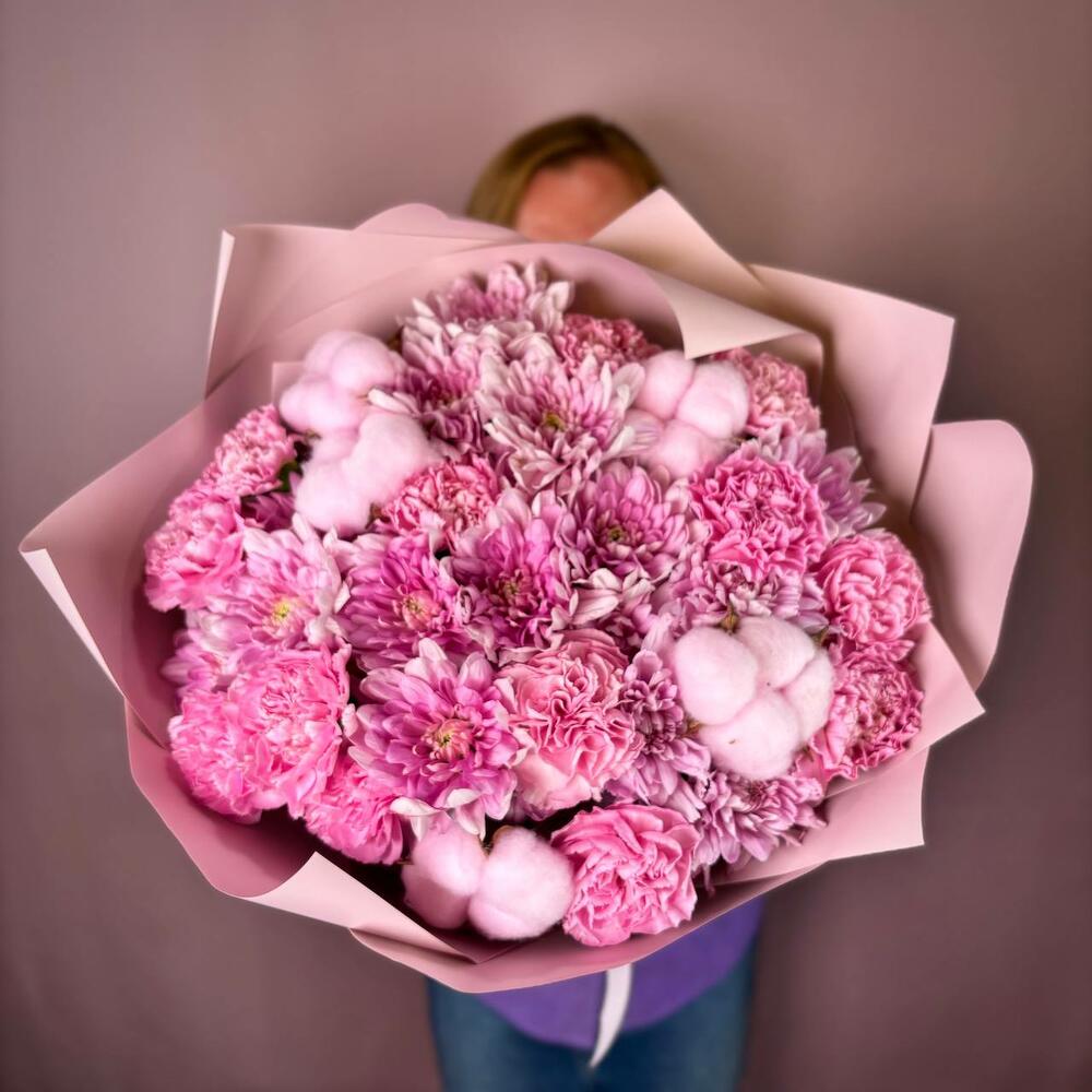 Гвоздики Букет Розовая нежность