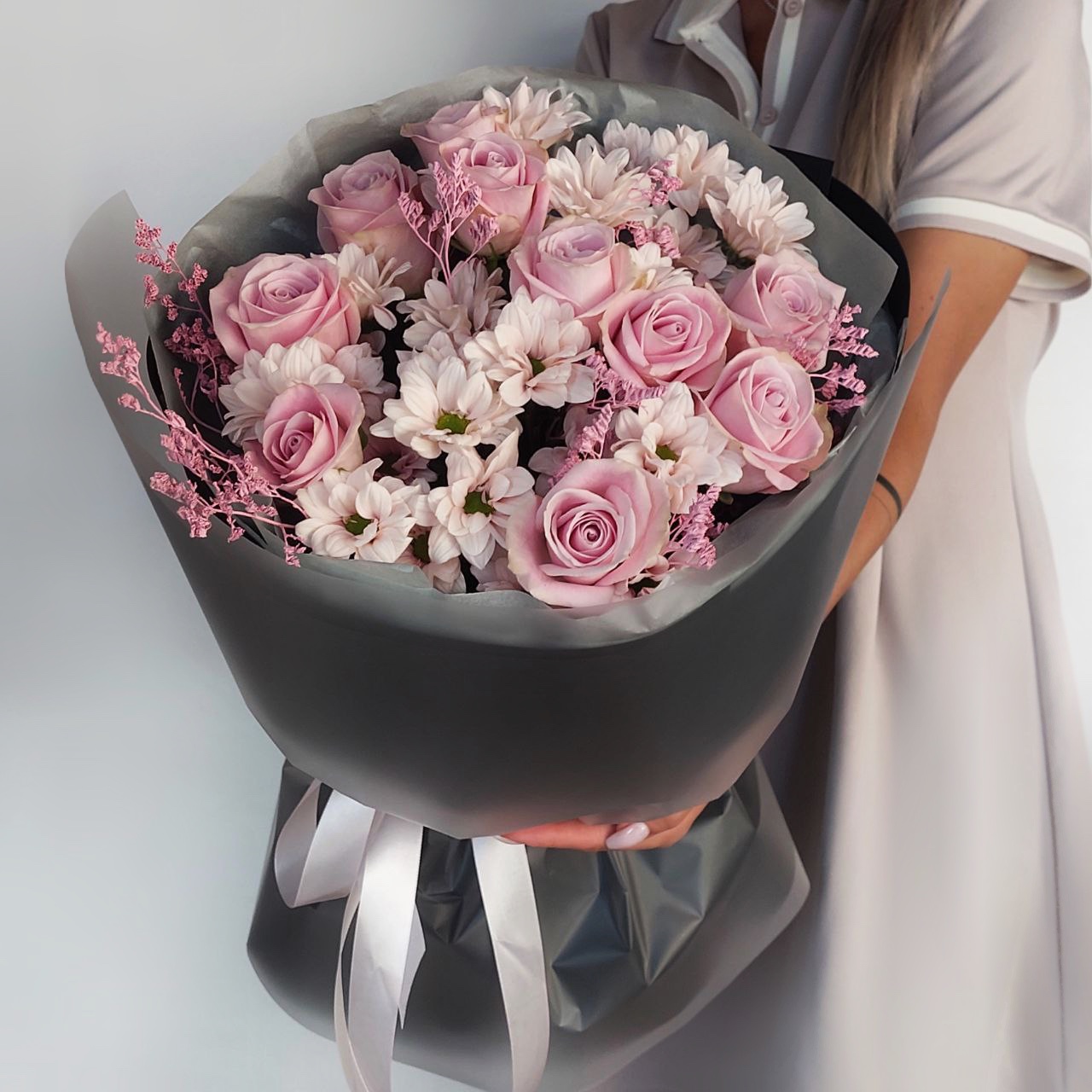 Букеты из роз Букет Розовый эликсир