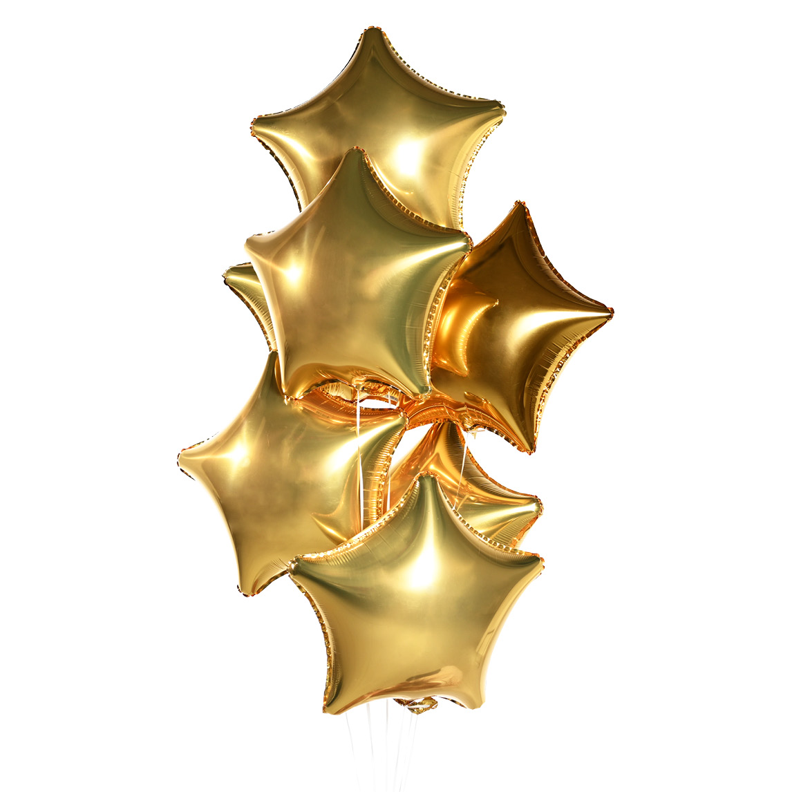 Воздушные шары Звезды (золото) 7 шт. 7504