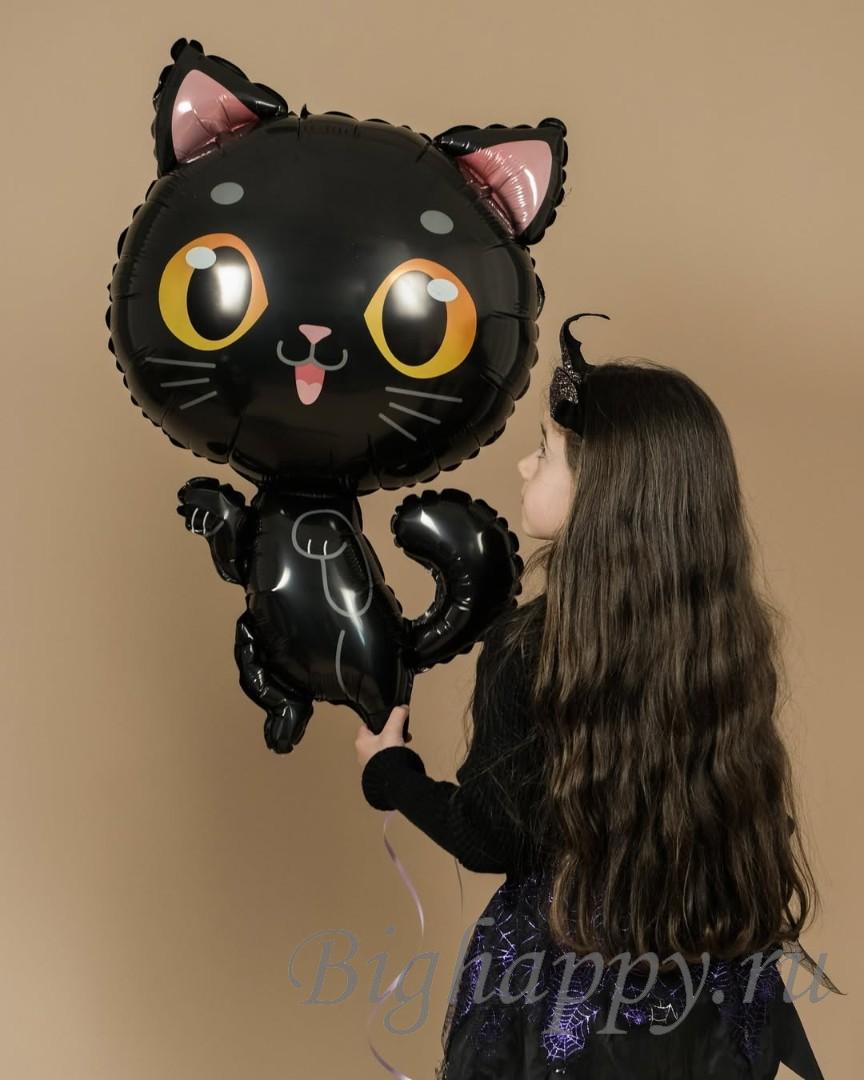 Для crm Фольгированный шар "Милый черный котенок"
