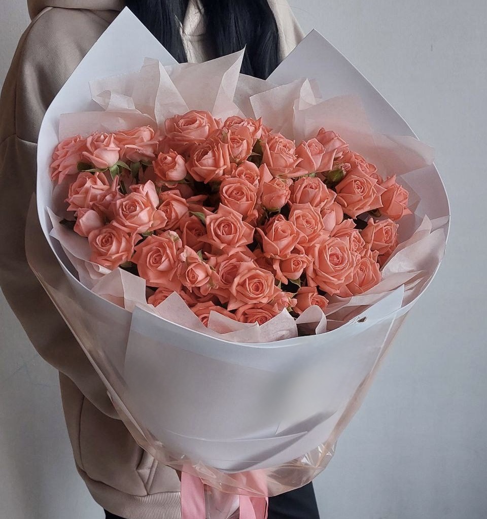 Кустовая роза Букет Ласковый вечер